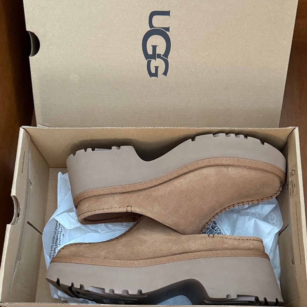 UGG Women's Brown Suede Slip-On Loafers